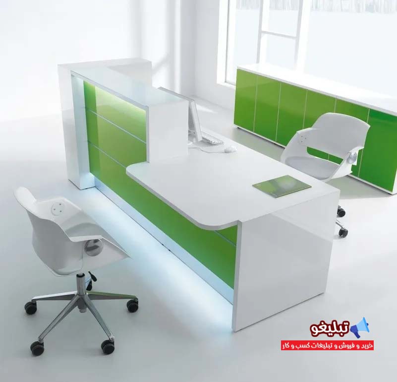 میز کانتر منشی رنگ سبز