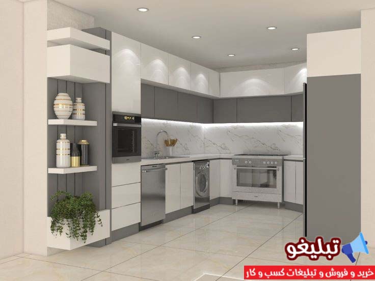 طراحی کابینت آشپزخانه - زبرا پردهای مدرن آشپزخانه